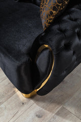 Chloe Black Velvet Sofa & Loveseat - Ella Furniture
