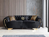 Chloe Black Velvet Sofa & Loveseat - Ella Furniture