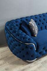 Scarlett Blue Velvet Sofa & Loveseat - Ella Furniture