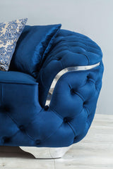 Scarlett Blue Velvet Sofa & Loveseat - Ella Furniture