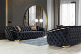 Scarlett Black Velvet Sofa & Loveseat - Ella Furniture