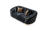 Scarlett Black Velvet Sofa & Loveseat - Ella Furniture