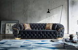 Scarlett Black Velvet Sofa & Loveseat - Ella Furniture
