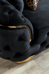 Scarlett Black Velvet Sofa & Loveseat - Ella Furniture
