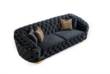 Scarlett Black Velvet Sofa & Loveseat - Ella Furniture