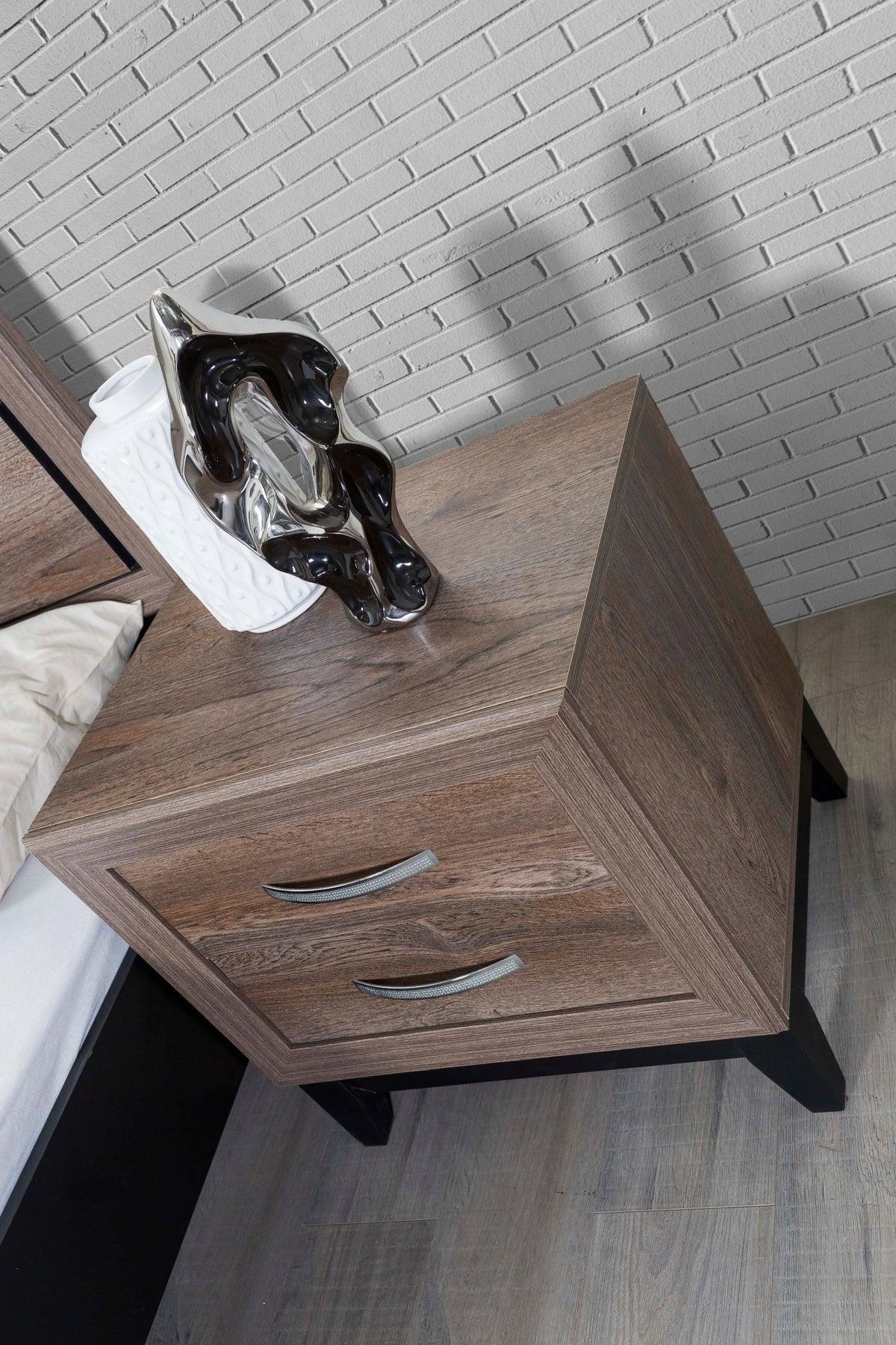 Hazel Brown Night Stand - Ella Furniture