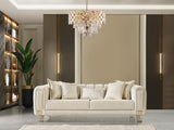 Ella Ivory Velvet Sofa & Loveseat - Ella Furniture