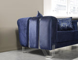 Ella Navy Velvet Sofa & Loveseat - Ella Furniture