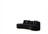 Sophia Black Velvet Chaise Lounge - Ella Furniture