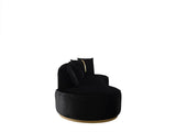 Sophia Black Velvet Chaise Lounge - Ella Furniture