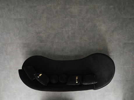 Sophia Black Velvet Chaise Lounge - Ella Furniture