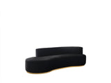 Sophia Black Velvet Chaise Lounge - Ella Furniture