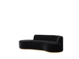 Sophia Black Velvet Chaise Lounge - Ella Furniture
