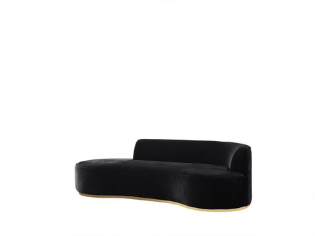 Sophia Black Velvet Chaise Lounge - Ella Furniture