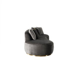 Sophia Gray Velvet Chaise Lounge - Ella Furniture