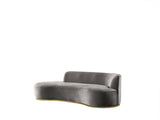 Sophia Gray Velvet Chaise Lounge - Ella Furniture