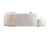 Sophia Ivory Boucle Chaise Lounge - Ella Furniture