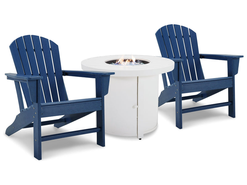 Sundown Blue Treasure Fire Pit Table And 2 Chairs - Ella Furniture