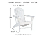 Sundown Treasure White Adirondack Chair - Ella Furniture