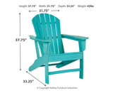 Sundown Treasure Turquoise Adirondack Chair - Ella Furniture