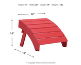 Sundown Treasure Red Ottoman - Ella Furniture