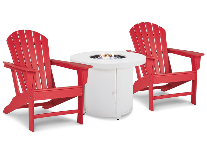 Sundown Red Treasure Fire Pit Table And 2 Chairs - Ella Furniture