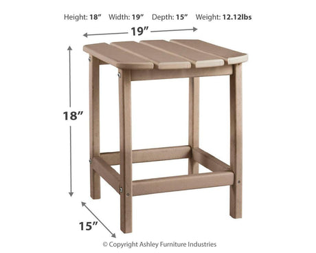 Sundown Treasure Driftwood End Table - Ella Furniture