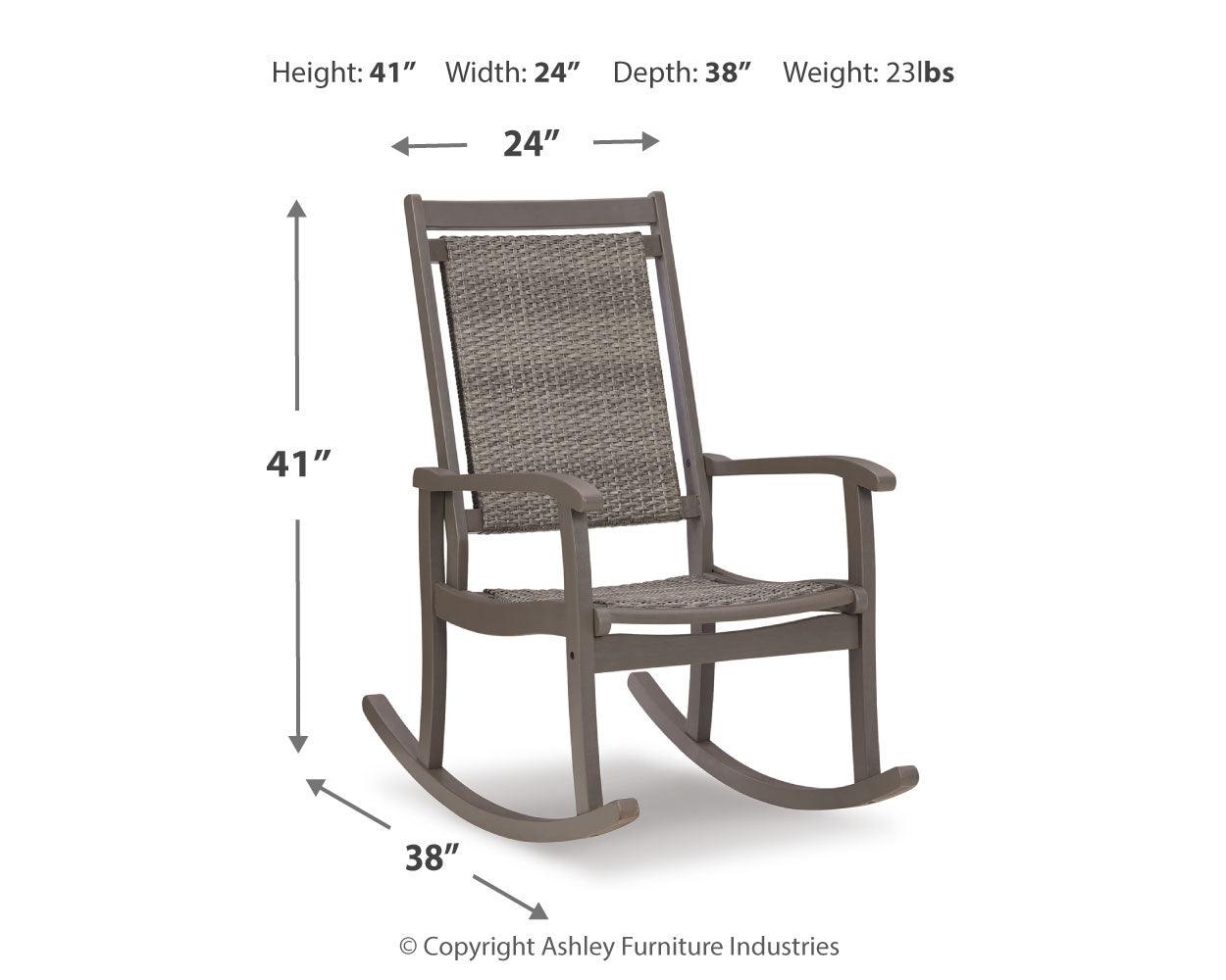 Emani Gray Rocking Chair - Ella Furniture