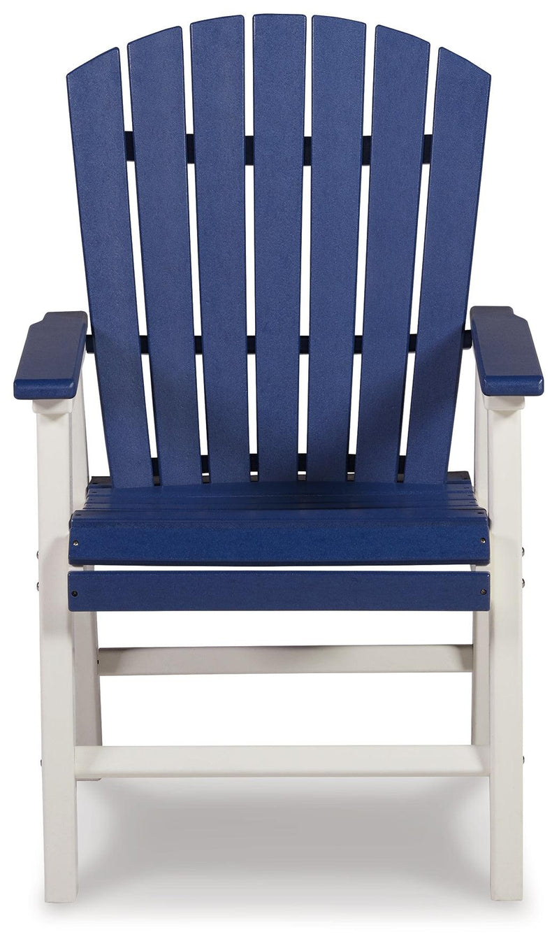 Toretto Blue/White Outdoor Dining Arm Chair (Set Of 2) - Ella Furniture