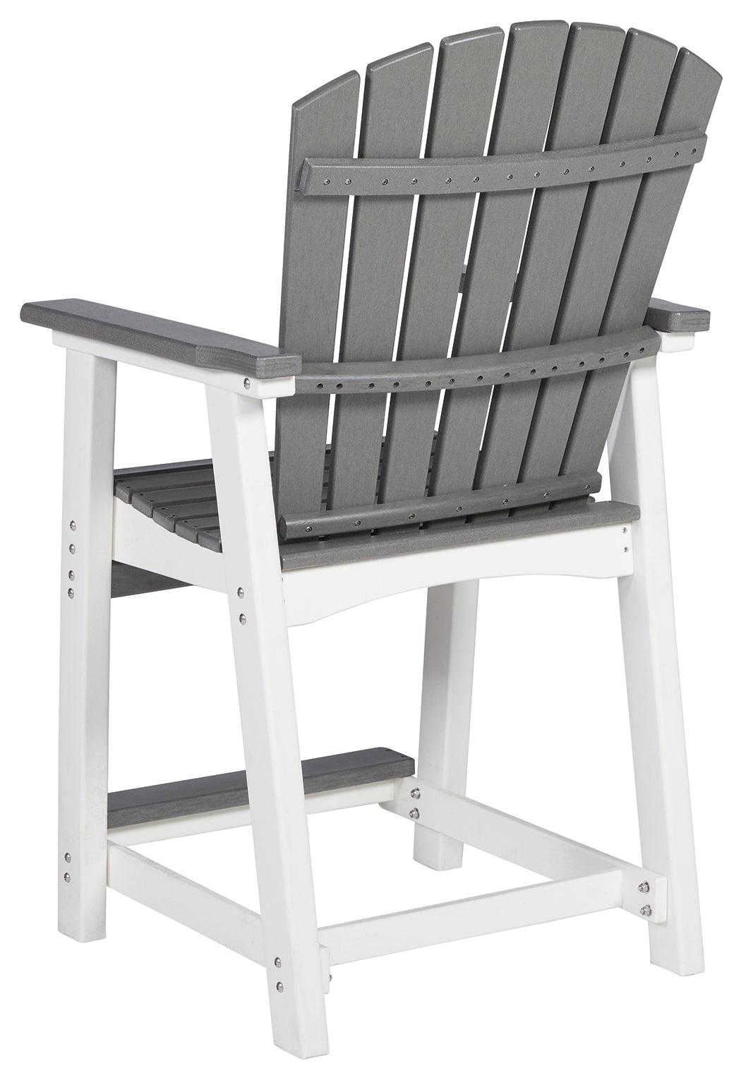 Transville Gray/white Outdoor Counter Height Bar Stool (Set Of 2) - Ella Furniture