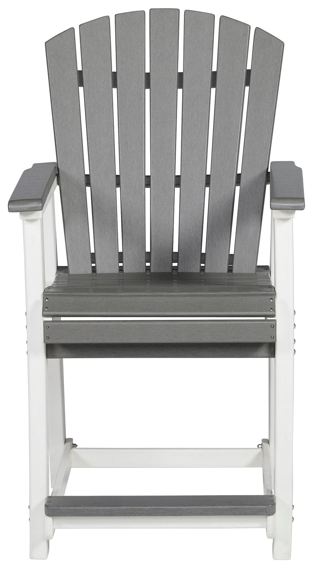 Transville Gray/white Outdoor Counter Height Bar Stool (Set Of 2) - Ella Furniture