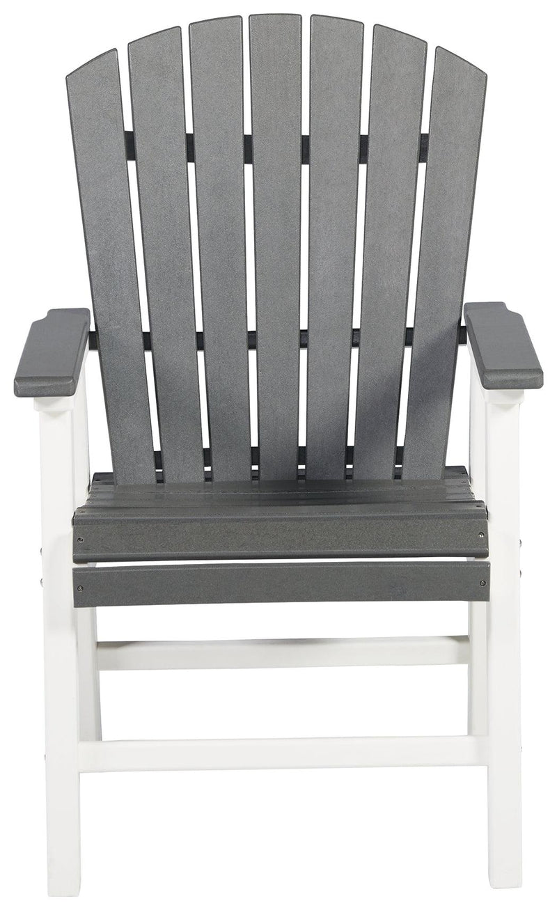Transville Gray/white Outdoor Dining Arm Chair (Set Of 2)