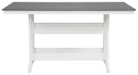 Transville Gray/white Outdoor Counter Height Dining Table P210-642 - Ella Furniture