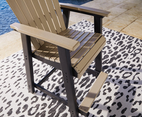 Fairen Trail Black/driftwood Outdoor Counter Height Bar Stool (Set Of 2) - Ella Furniture