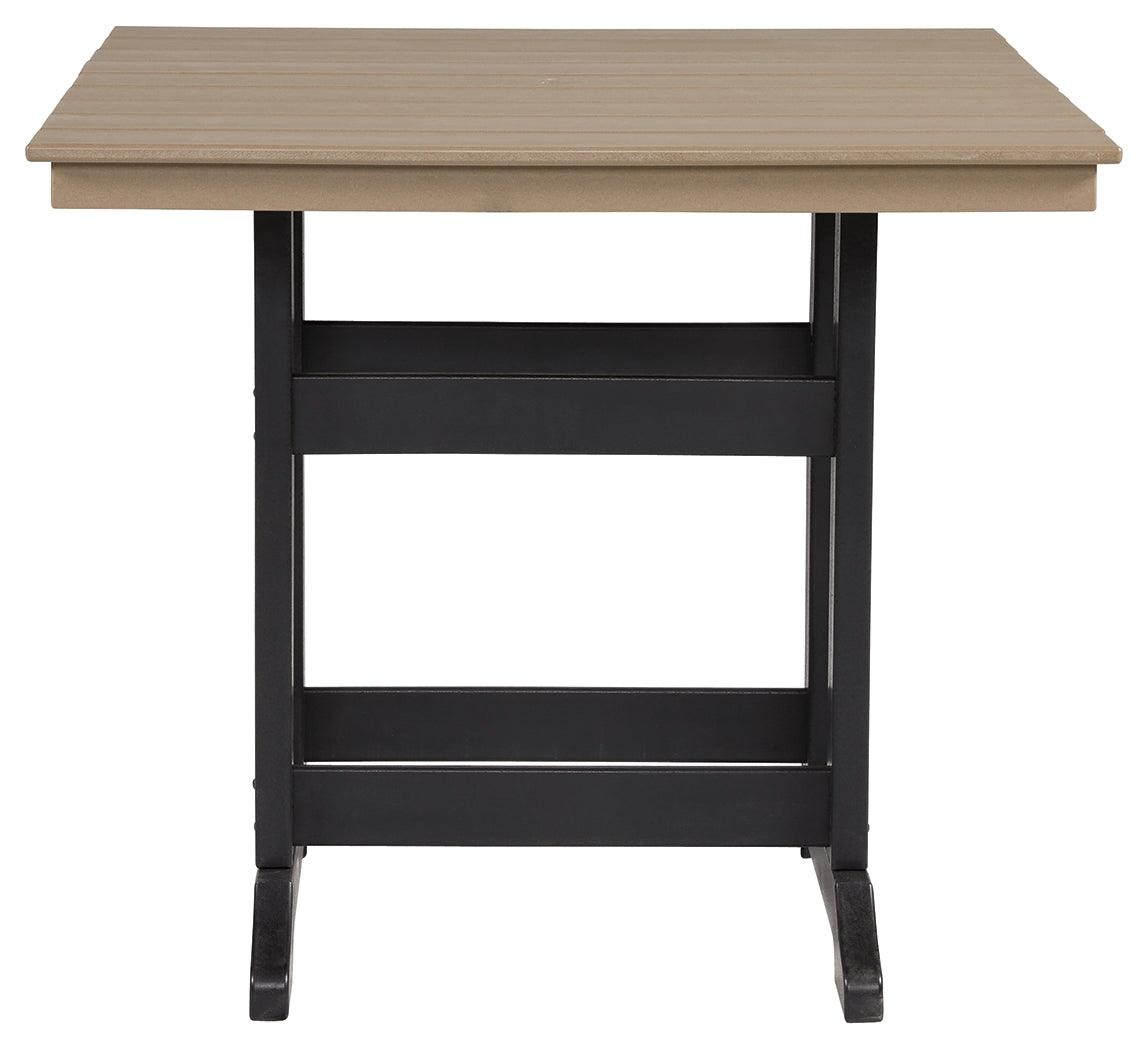 Fairen Trail Black/driftwood Outdoor Counter Height Dining Table - Ella Furniture