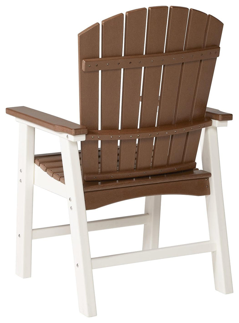 Genesis Bay Brown/white Outdoor Dining Arm Chair (Set Of 2) - Ella Furniture