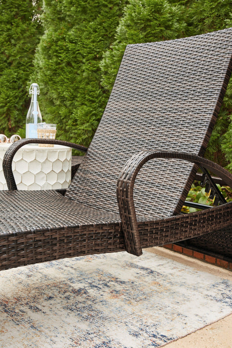 Kantana Brown Chaise Lounge (Set Of 2) - Ella Furniture