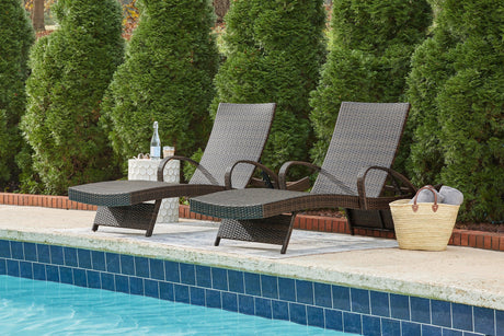 Kantana Brown Chaise Lounge (Set Of 2) - Ella Furniture