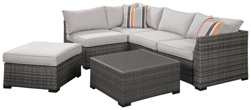 Cherry Point Gray 4-Piece Outdoor Sectional Set