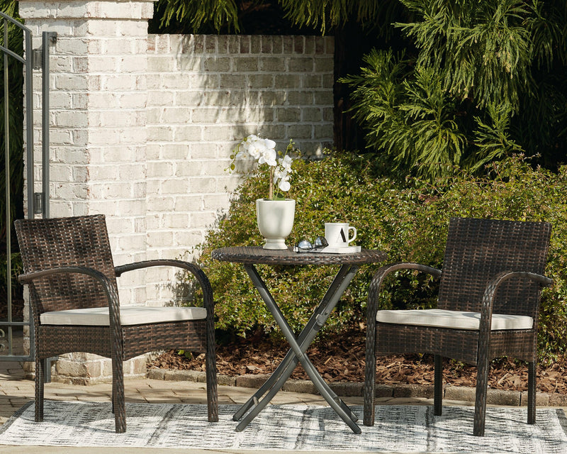 Anchor Lane Brown Outdoor Chairs With Table Set (Set Of 3) - Ella Furniture