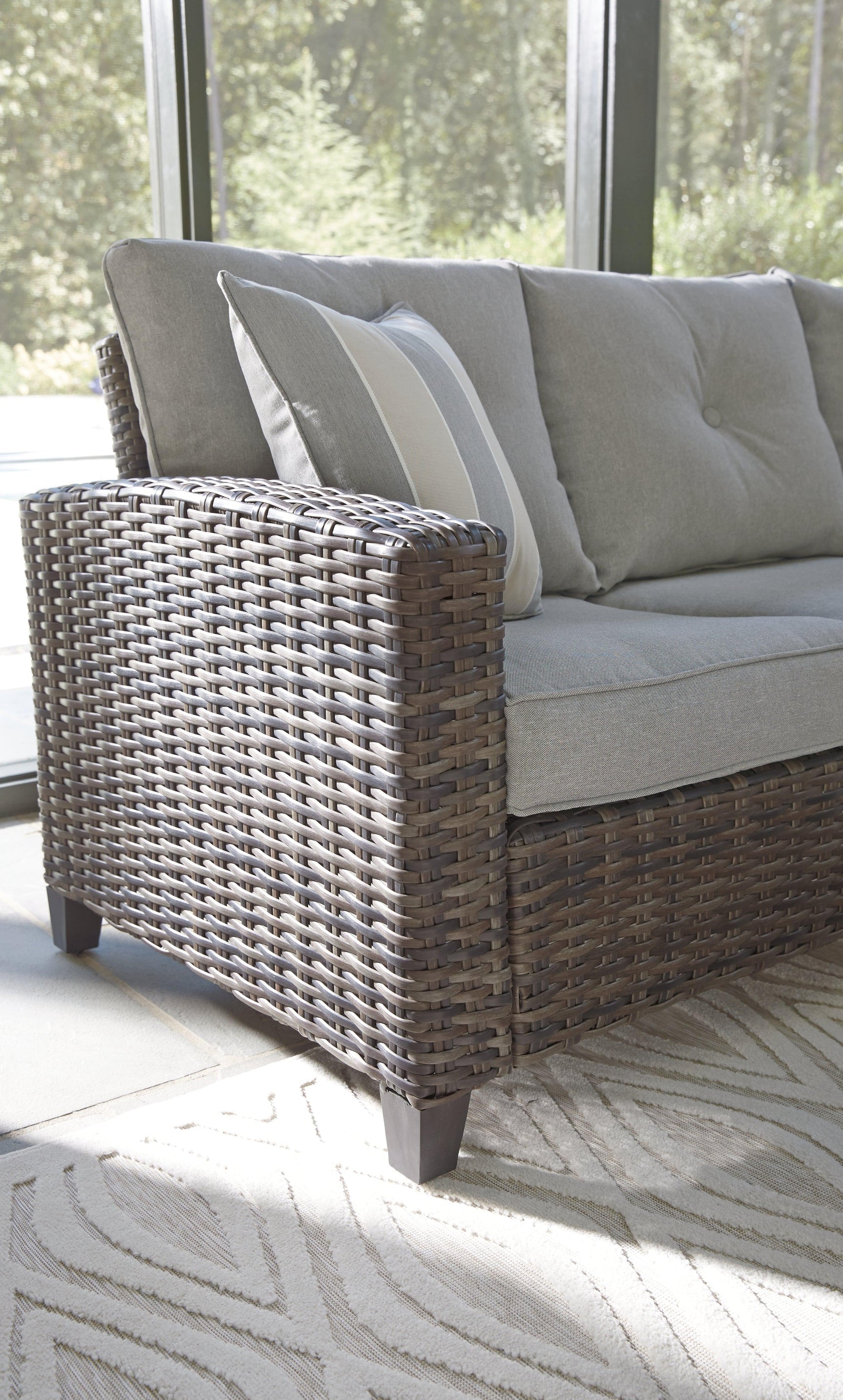 Cloverbrooke Gray 4-Piece Outdoor Conversation Set - Ella Furniture