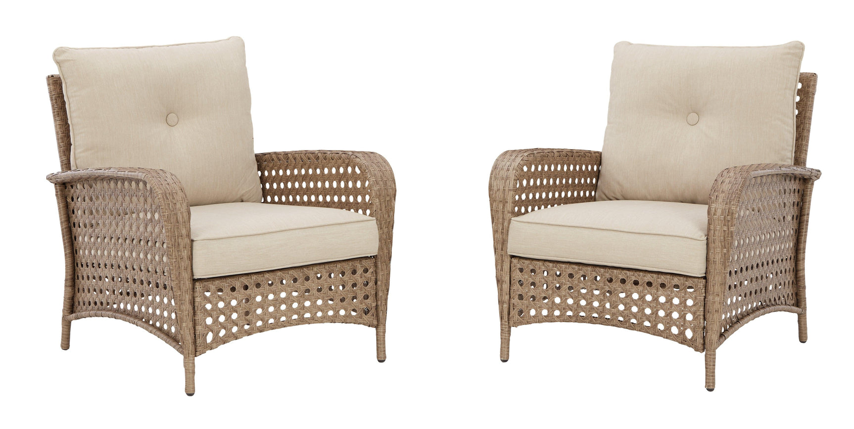 Braylee Driftwood Lounge Chair With Cushion (Set Of 2) - Ella Furniture