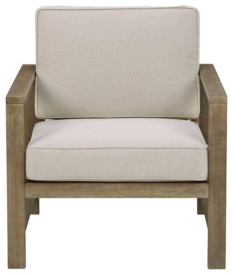 Fynnegan Light Brown Lounge Chair With Cushion (Set Of 2) - Ella Furniture