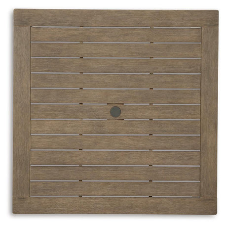 Aria Plains Brown Outdoor Dining Table - Ella Furniture