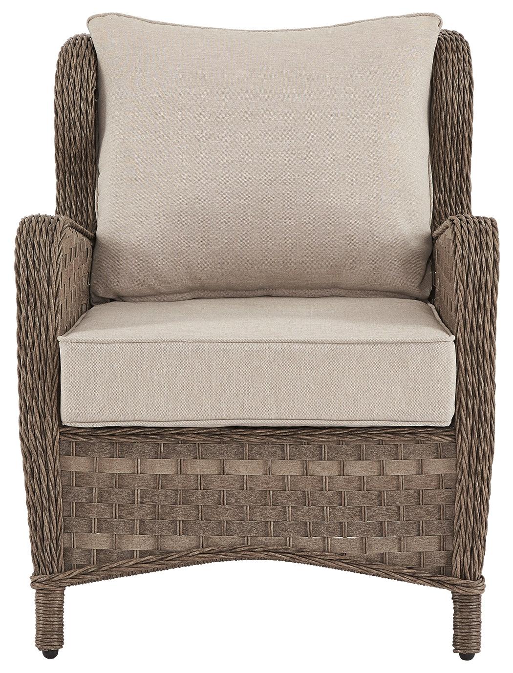 Clear Ridge Light Brown Lounge Chair With Cushion (Set Of 2) - Ella Furniture