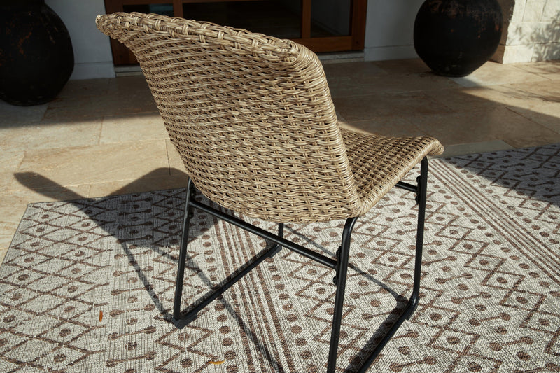Amaris Brown/Black Outdoor Dining Chair (Set Of 2)