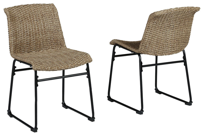 Amaris Brown/Black Outdoor Dining Chair (Set Of 2)