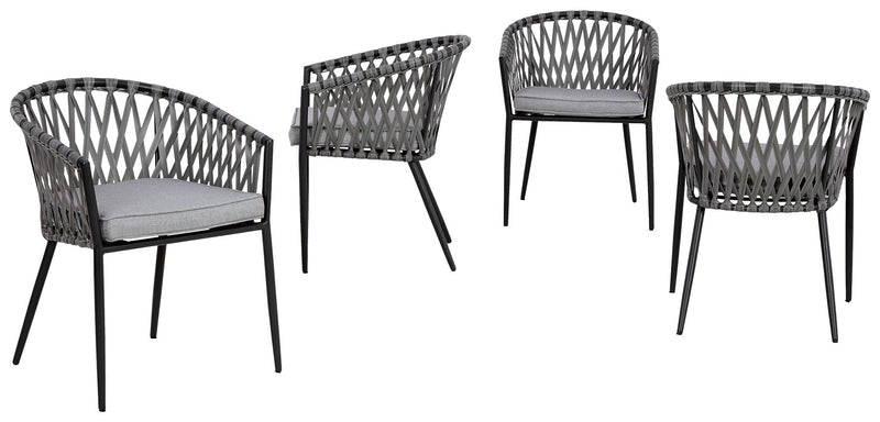 Palm Bliss Gray Outdoor Dining Chair (Set Of 4)