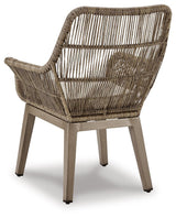 Beach Front Beige Arm Chair With Cushion (Set Of 2) - Ella Furniture