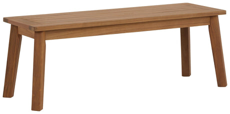 Janiyah Light Brown Outdoor Dining Bench - Ella Furniture
